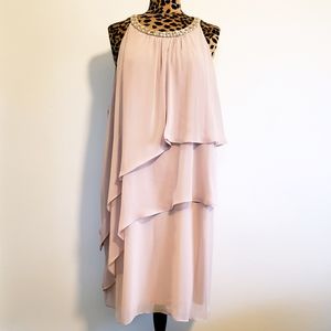 JESSICA HOWARD Tan Flapper-Style Dress